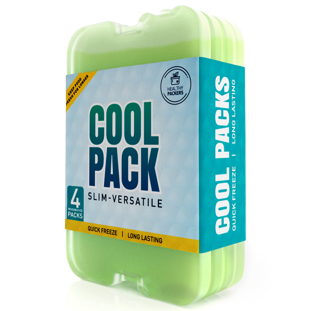 Healthy Packers Red Gel Slim Long-Lasting Ice Packs for Lunch Box or C