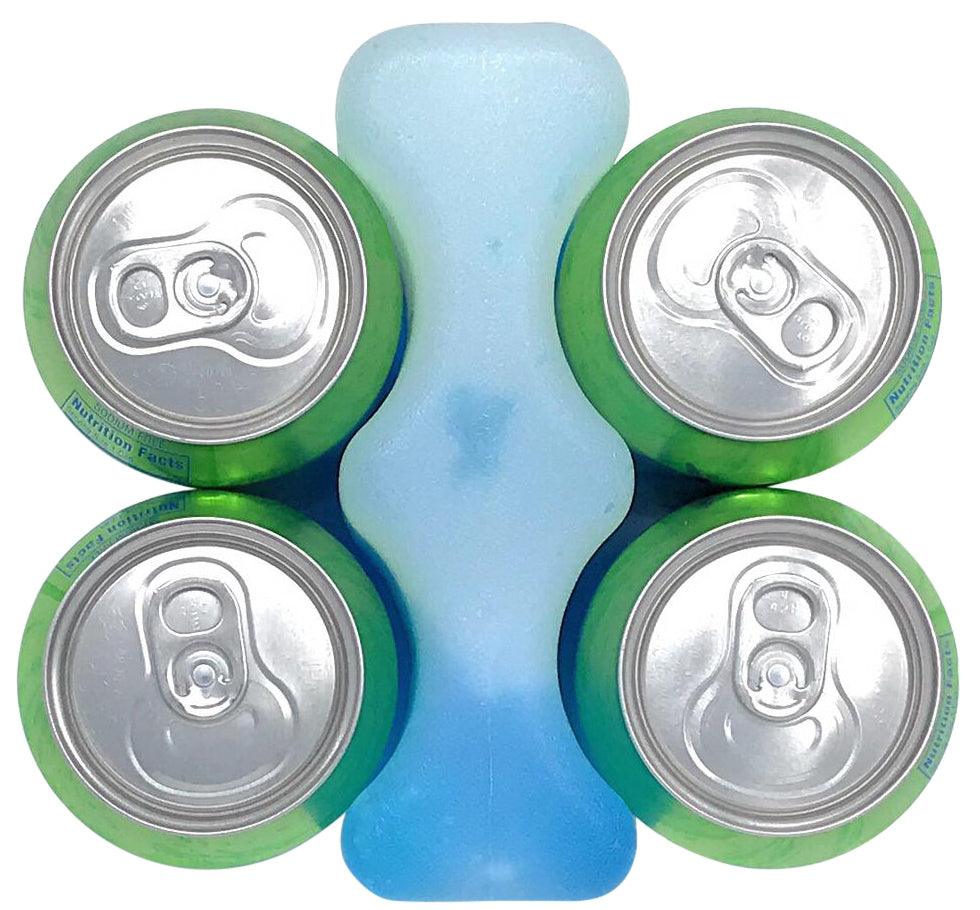 4-Pack Ice Packs for Coolers, Breastmilk Bottle Storage, Lunch Box,  Insulated Bags, Contoured Freezer Packs, Long Lasting Reusable Cool Packs  for Canned Beer Soda, Camping Beach Picnic