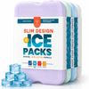 Healthy Packers Slim Ice Packs for Lunch Boxes – Set of 4, Reusable & BPA-Free