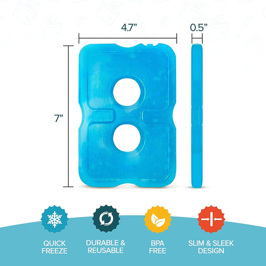 Healthy Packers Ice Packs for Lunch Boxes & Coolers | Slim & Long-Last