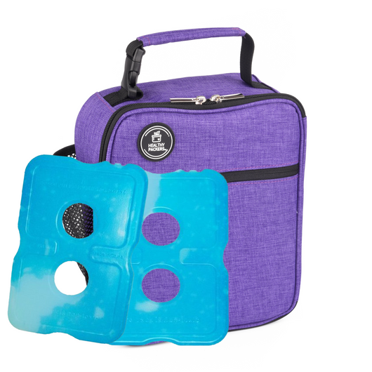 Insulated Lunch Box for Adults and Kids w/ 2 Slim Long Lasting Ice