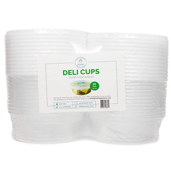 Food Storage Containers with Lids (24, 8 oz) | Slime Containers | Leakproof - Microwaveable - Reusable - Dishwasher & Freezer Safe