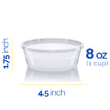 Food Storage Containers with Lids (24, 8 oz) | Slime Containers | Leakproof - Microwaveable - Reusable - Dishwasher & Freezer Safe