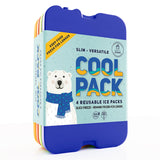 Healthy Packers Multi-Color Slim Long-Lasting Ice Packs for Lunch Box or Cooler Bag (4 or 8 pack)