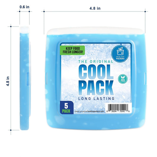 Healthy Packers Ice Pack for Lunch Box - 5 Ice Packs - Original  Slim & Long-Lasting Freezer Packs for your Lunch or Cooler Bag: Home &  Kitchen