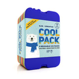 Healthy Packers Multi-Color Slim Long-Lasting Ice Packs for Lunch Box or Cooler Bag (4 or 8 pack)