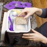 Healthy Packers Purple Gel Slim Long-Lasting Ice Packs for Lunch Box or Cooler Bag (set of 4)