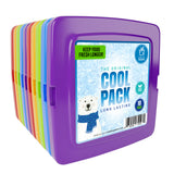 Healthy Packers Multi-Color Slim Long-Lasting Ice Packs for Lunch Box or Cooler Bag (5 or 10 pack)