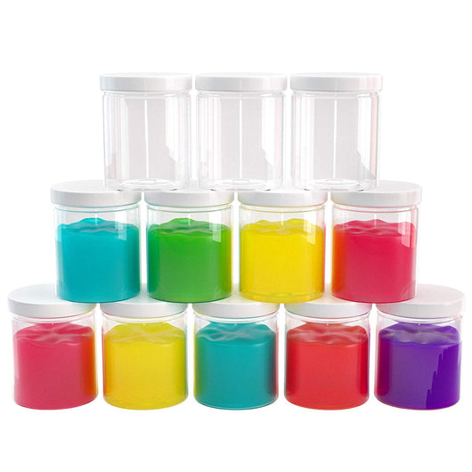 4 Ounce Empty Clear Plastic Slime Jars